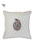 20s Cotton Cushion Cover in Floral Block Print with Piping
